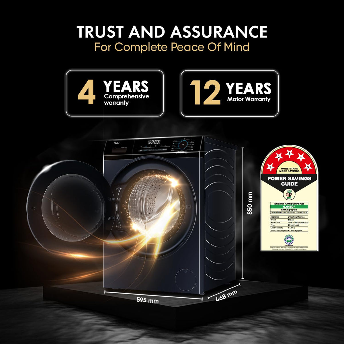 Haier HW70-IM12929BK 7 Kg washing machine