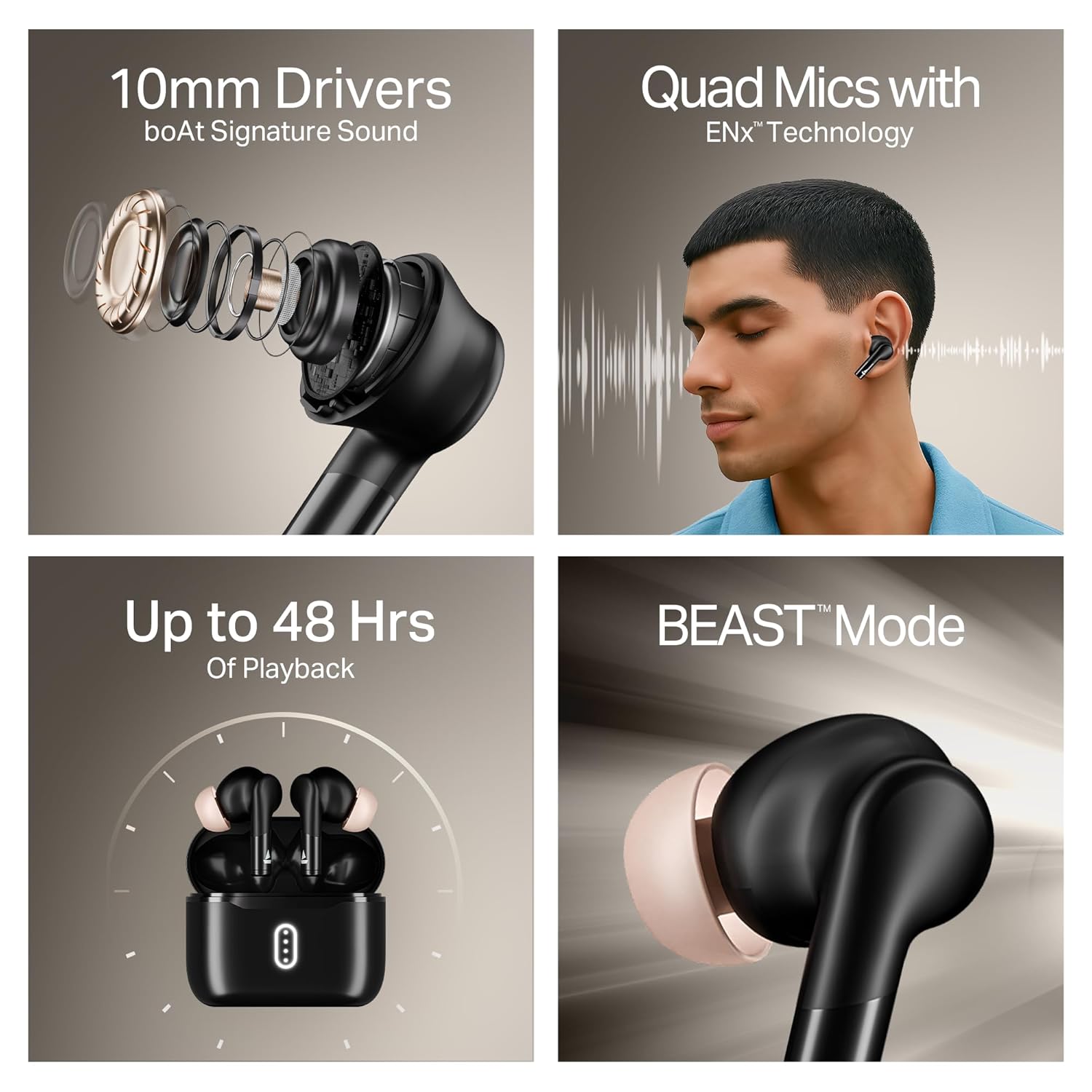 #Color_Active Black boAt Airdopes