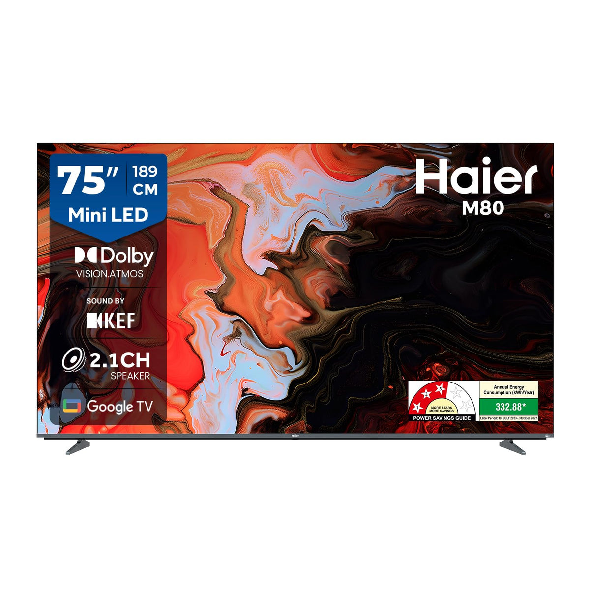 Haier Smart TV H75M80FUX 75 Inch 4K Mini LED Google TV