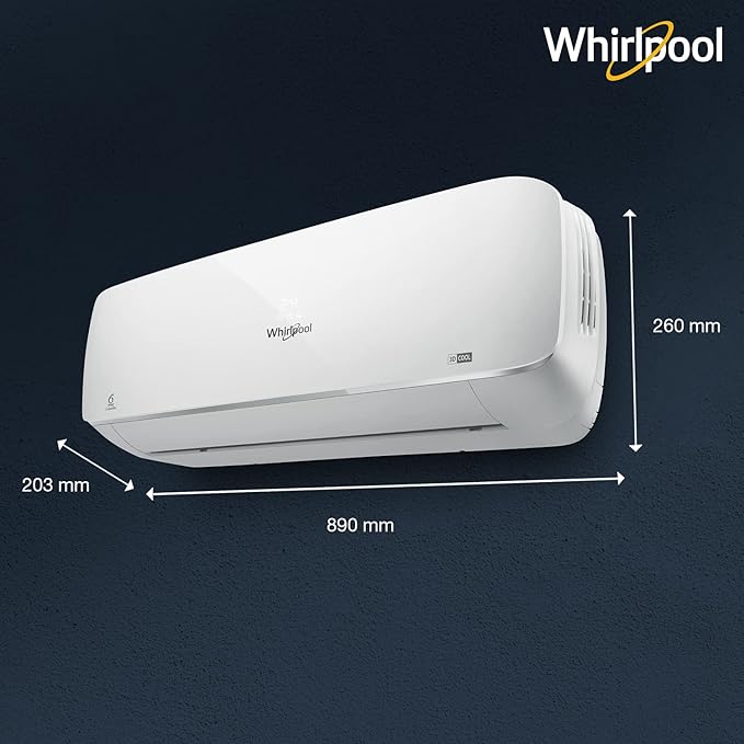 Whirlpool 1 Ton 3 Star Wi-Fi Inverter Split AC (Copper 1.0T 3DCOOL ULTRA NXT WIFI 3S COPR INV) White Silver