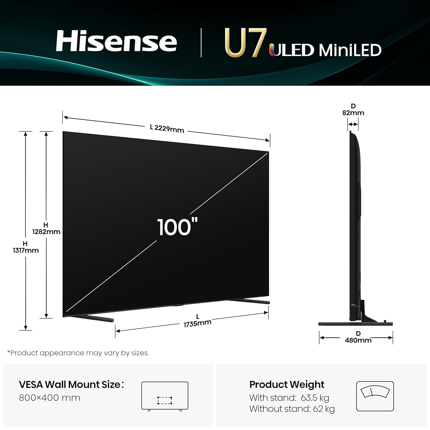 #Hisense Smart QLED Mini LED TV