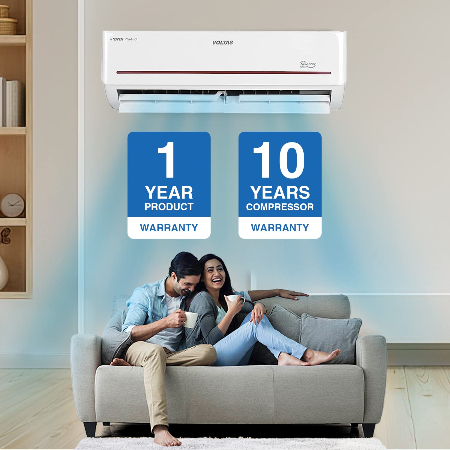 #Voltas 1.5 Ton 3 Star Adjustable Inverter Split AC