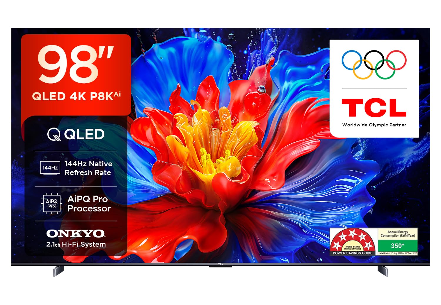TCL 248 cm (98″) QLED Google TV 98P8K TCL 248 cm (98″) QLED Google TV 98P8K
