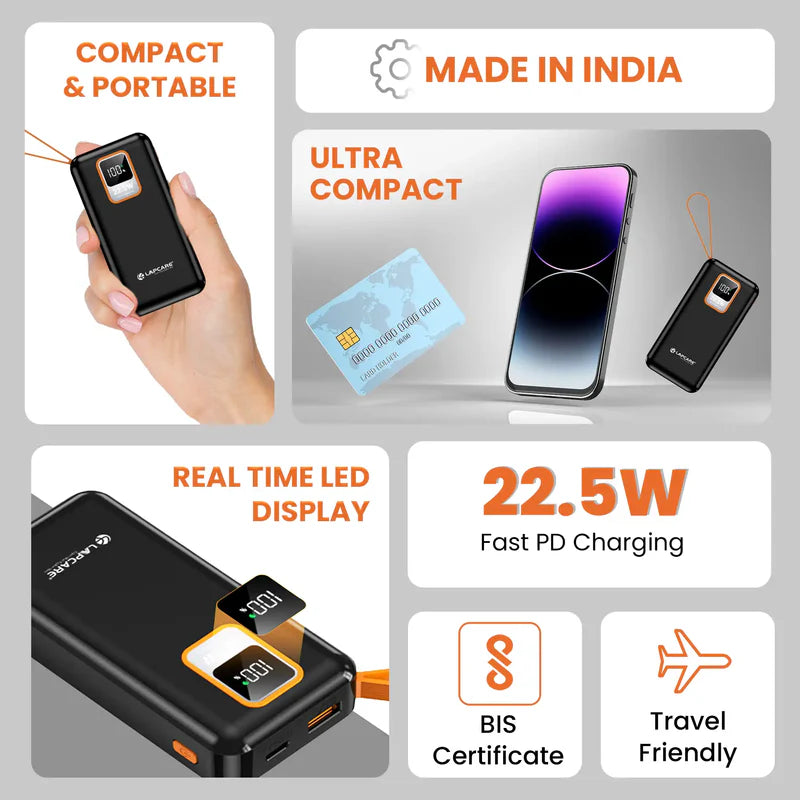 LAPCARE PB ORANGE-100000MAH-LPB-513-BLACK
