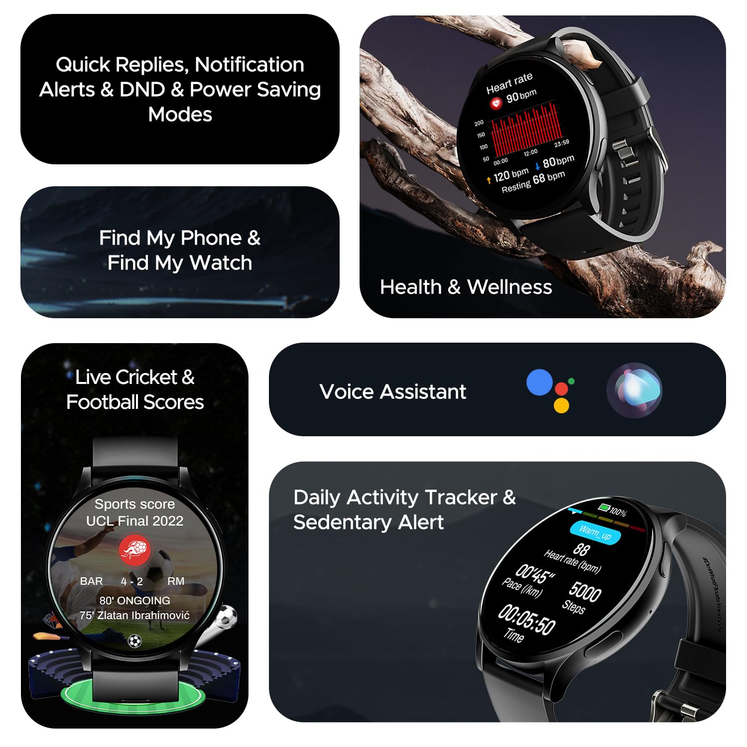 Boat Lunar Orb w/ 1.45" (3.6 cm) AMOLED Display, BT Calling, DIY Watch Face Studio, Coins, Crest App Health Ecosystem, Live Cricket & Football Scores, IP67, Smart Watch for Men & Women