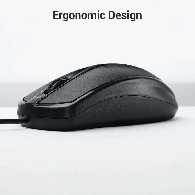 Zebronics Zeb-Byte Wired USB Optical Mouse | 3 Button Compact Mouse for Laptop & PC