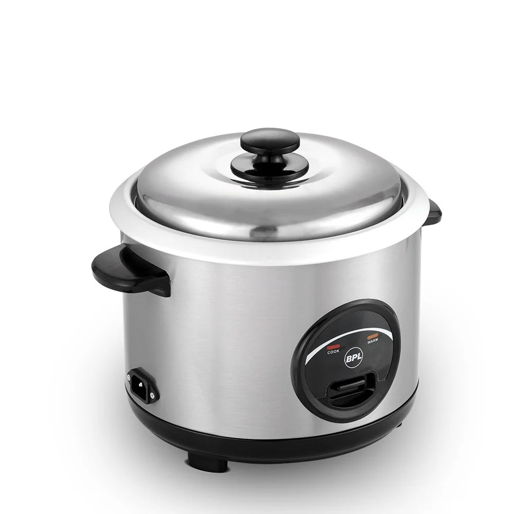 Stainless Steel BPL 1.8 ltr rice cooker BRCO001182B 700 watt, Number of Trays/Plates: 1 Plate
