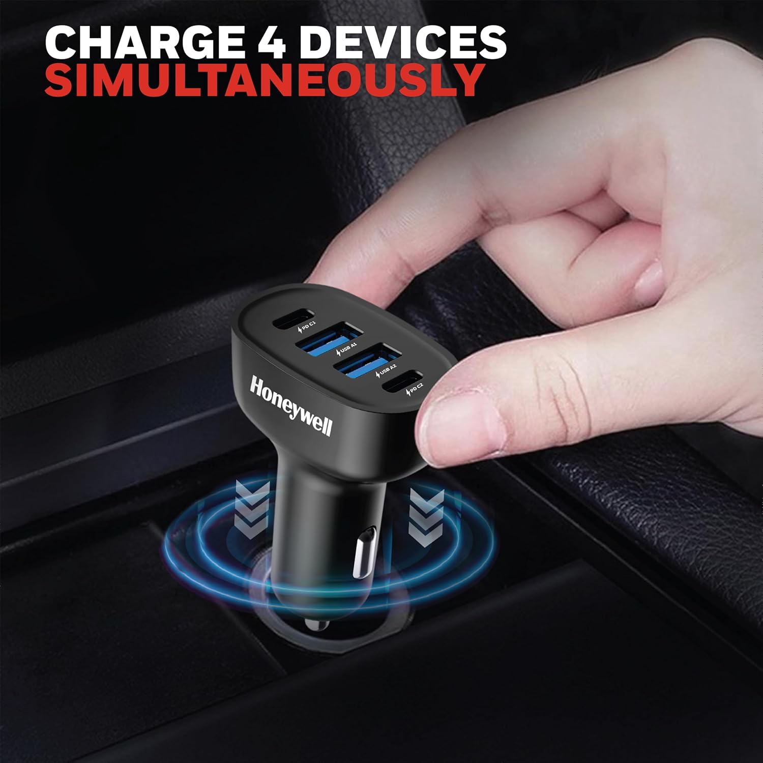 HC000065/CHG/CLA/BLK/PD/100W Honeywell Car Charger