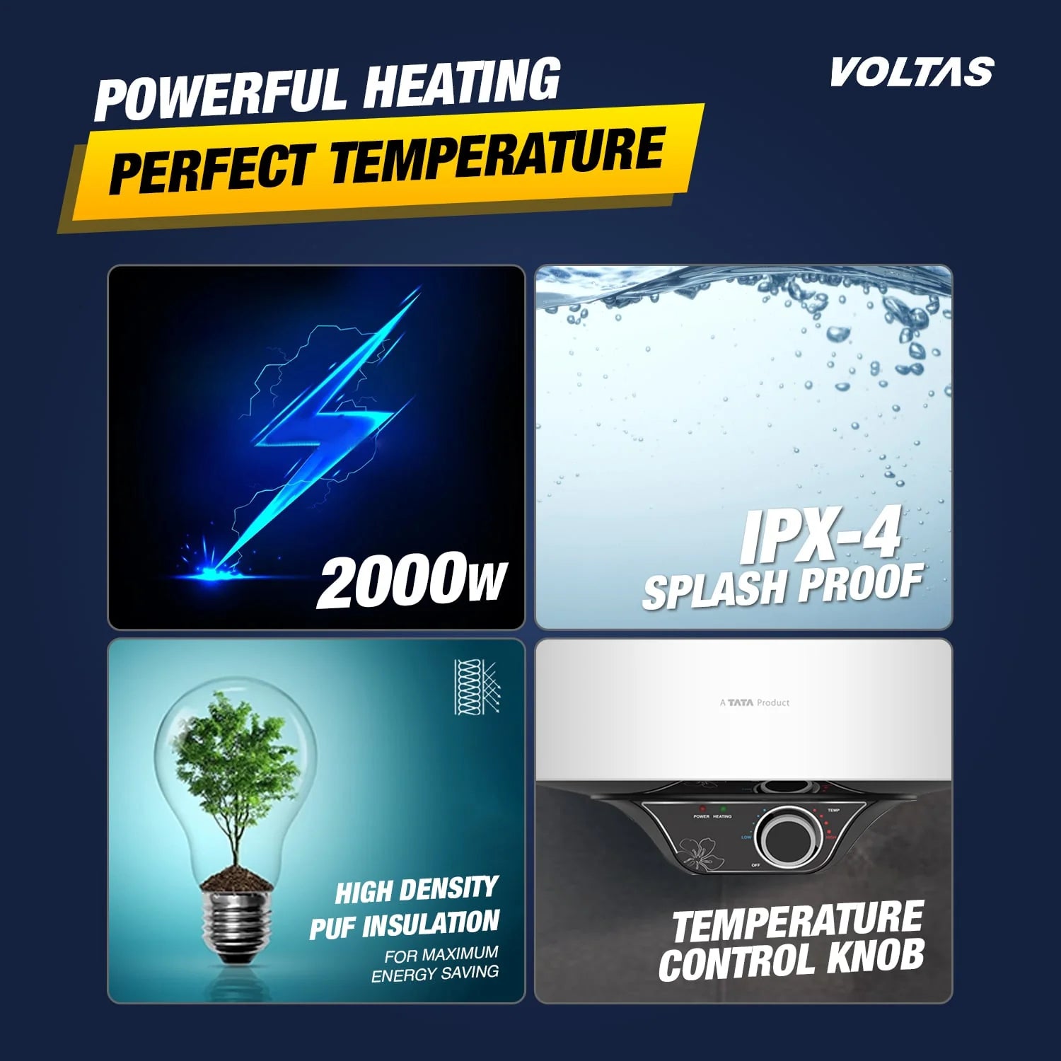 Voltas Aqua M 10 L (2000 W) Water Heater β Compact Power for Modern Homes