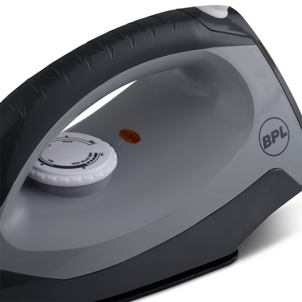 BPL BDIP11011 Dry Iron – 1000W, Grey, Non-Stick Soleplate