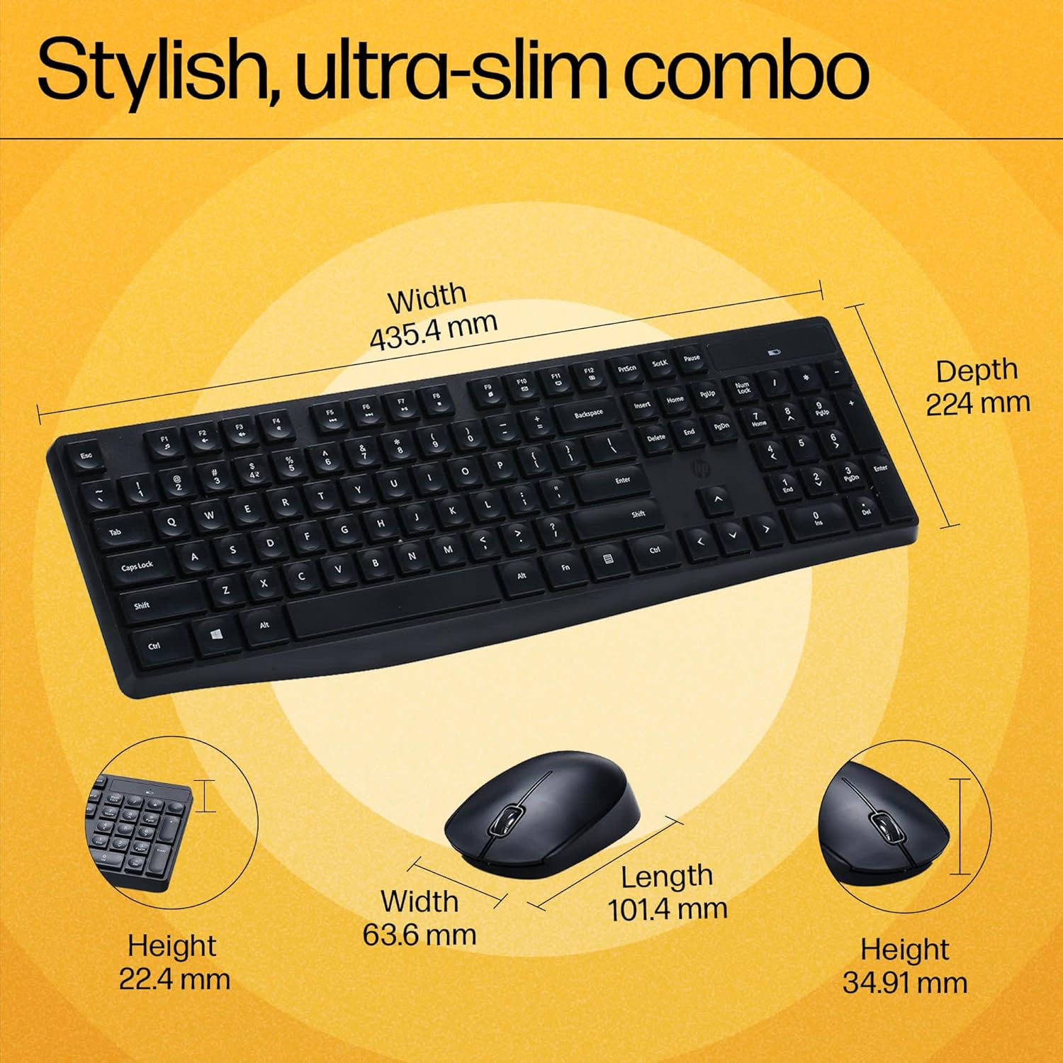 HP CS10 Wireless Keyboard Mouse Combo