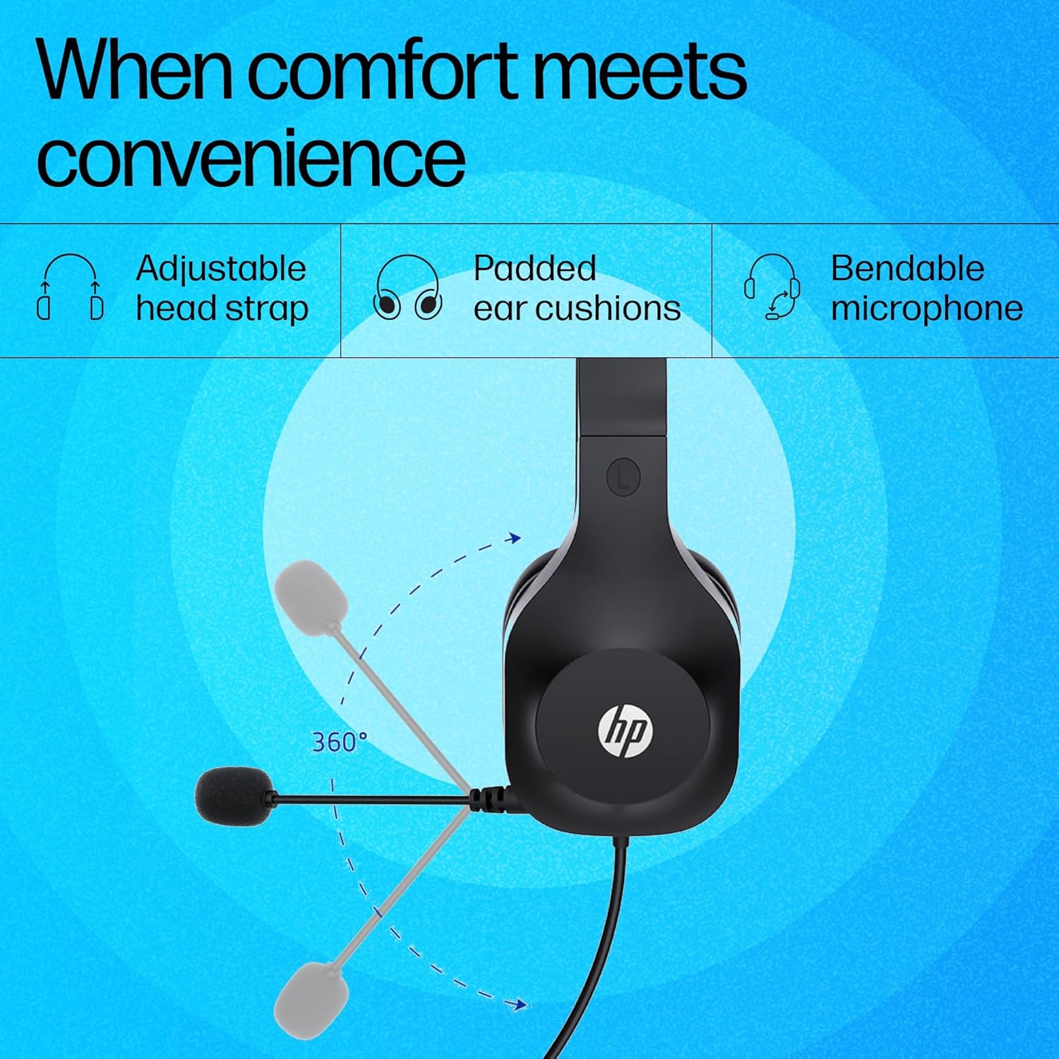 HP H120 Stereo USB Headset