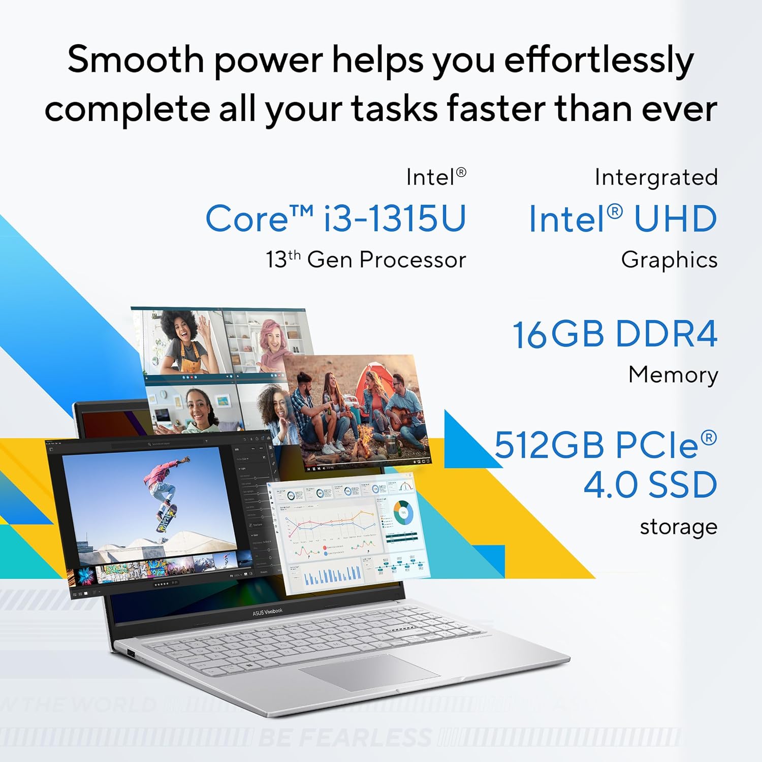 ASUS Laptop Vivobook 15 i3 16GB