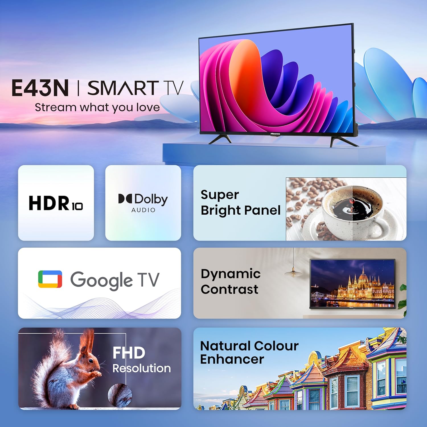 Hisense Smart Google LED TV 43E43N Full HD Hisense Smart Google LED TV 43E43N Full HD