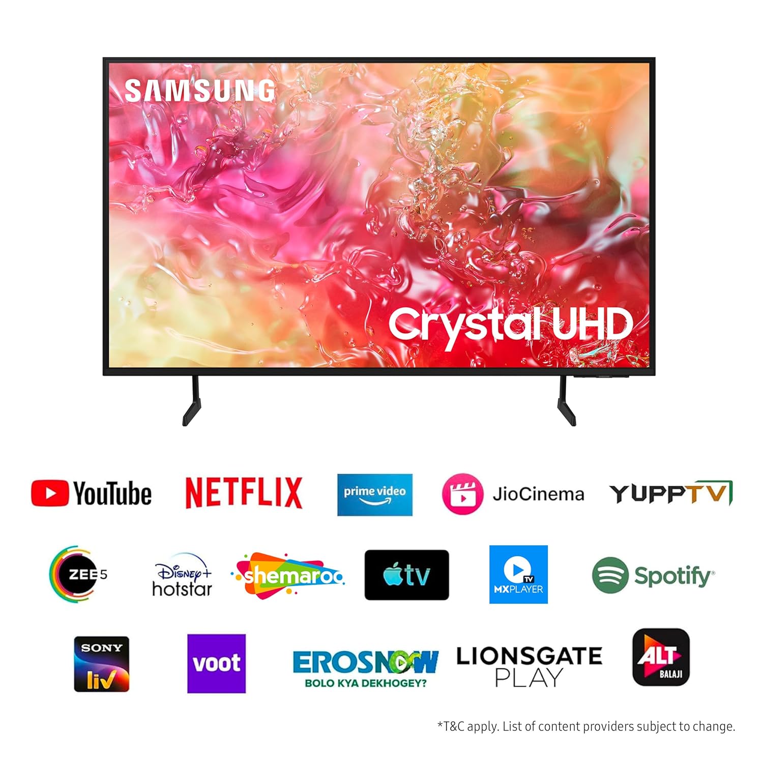 Samsung 108 cm (43 inches) 4K Ultra HD Smart LED TV UA43DU7000KLXL (Black)