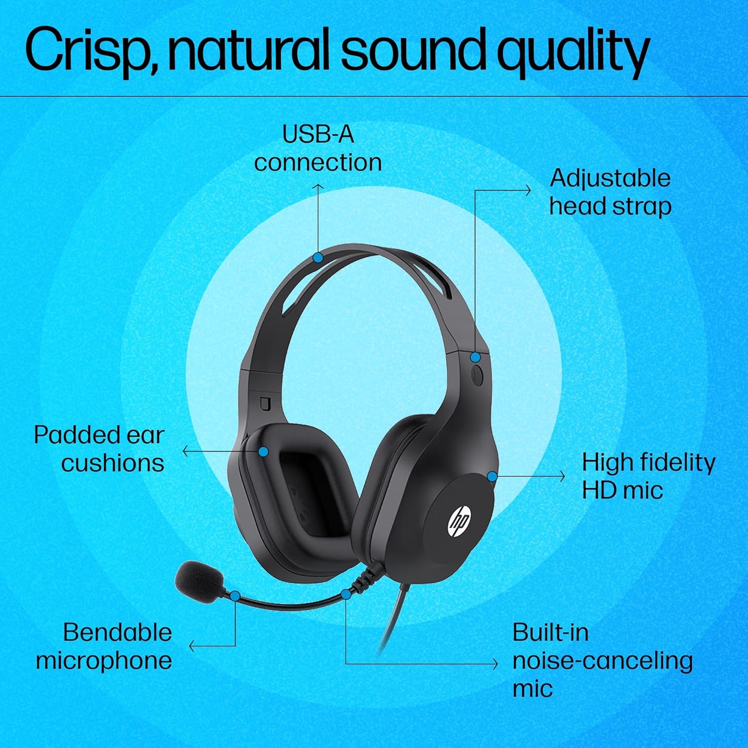 HP H120 Stereo USB Headset