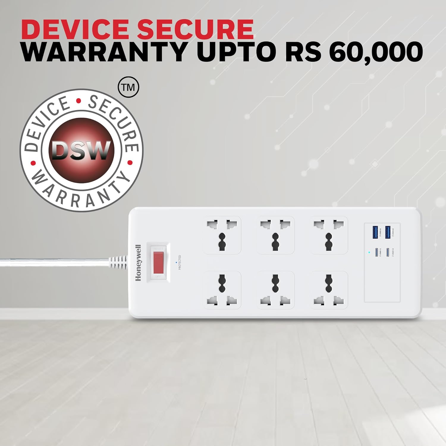 Honeywell 6 Outlet Surge Protector