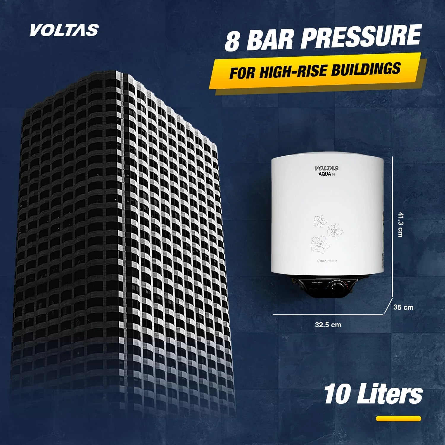 Voltas Aqua M 10 L (2000 W) Water Heater β Compact Power for Modern Homes