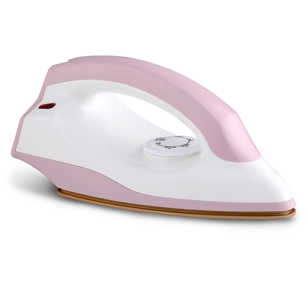 BPL BDIS0021 Dry Iron – 750W, Pink & White, Non-Stick Soleplate