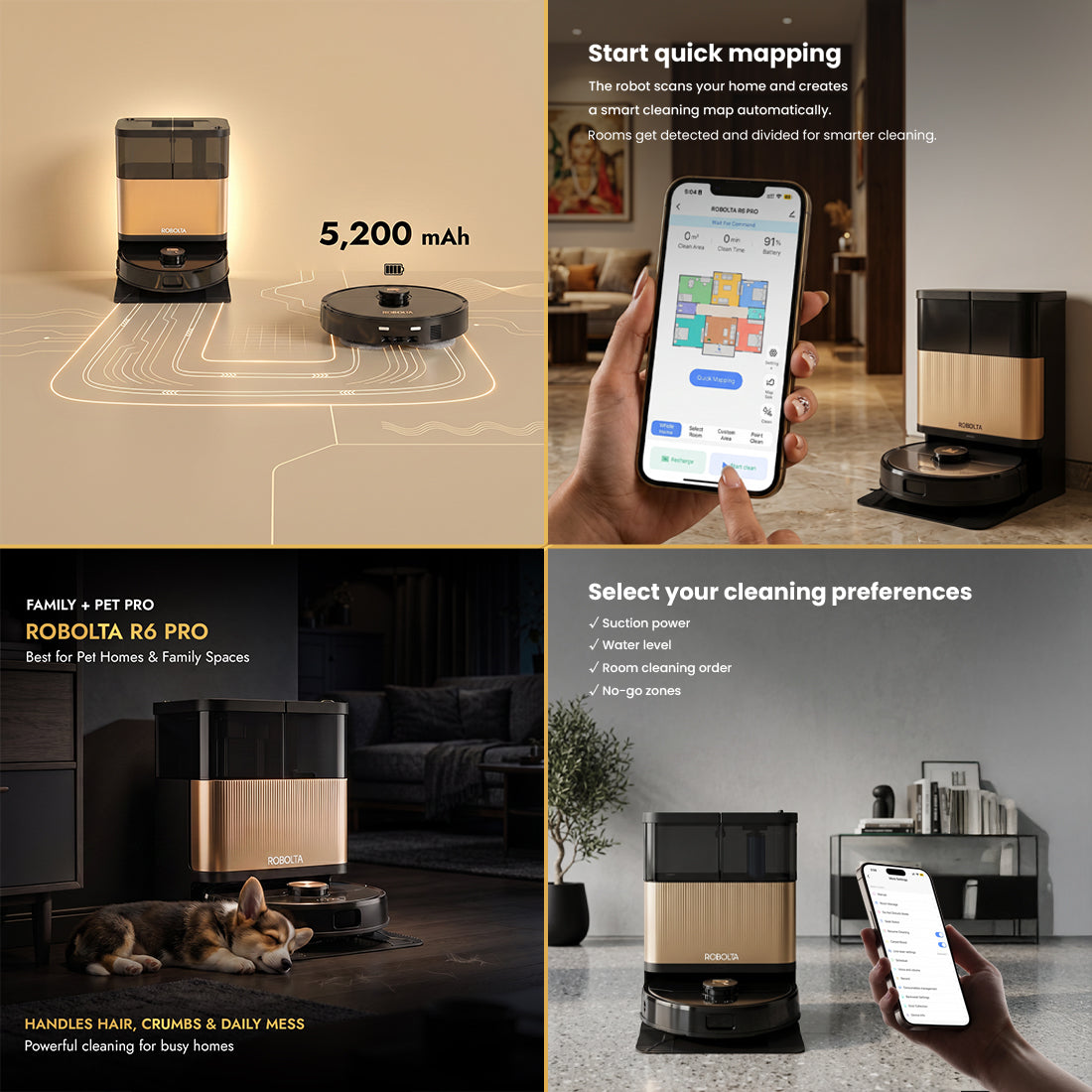 ROBOLTA R6 Pro Robot Vacuum Cleaner