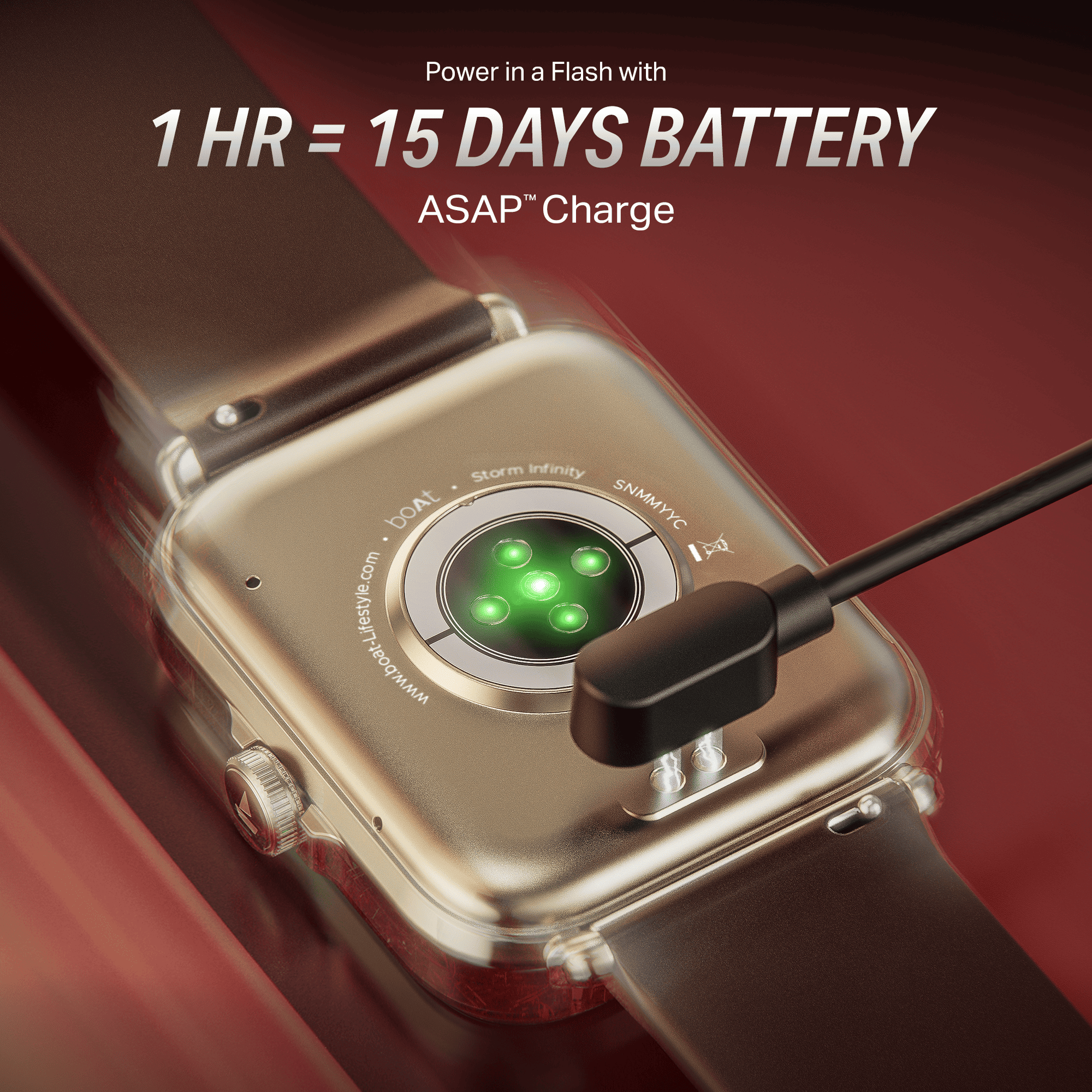 #Color_Brown boAt Storm Infinity Smartwatch