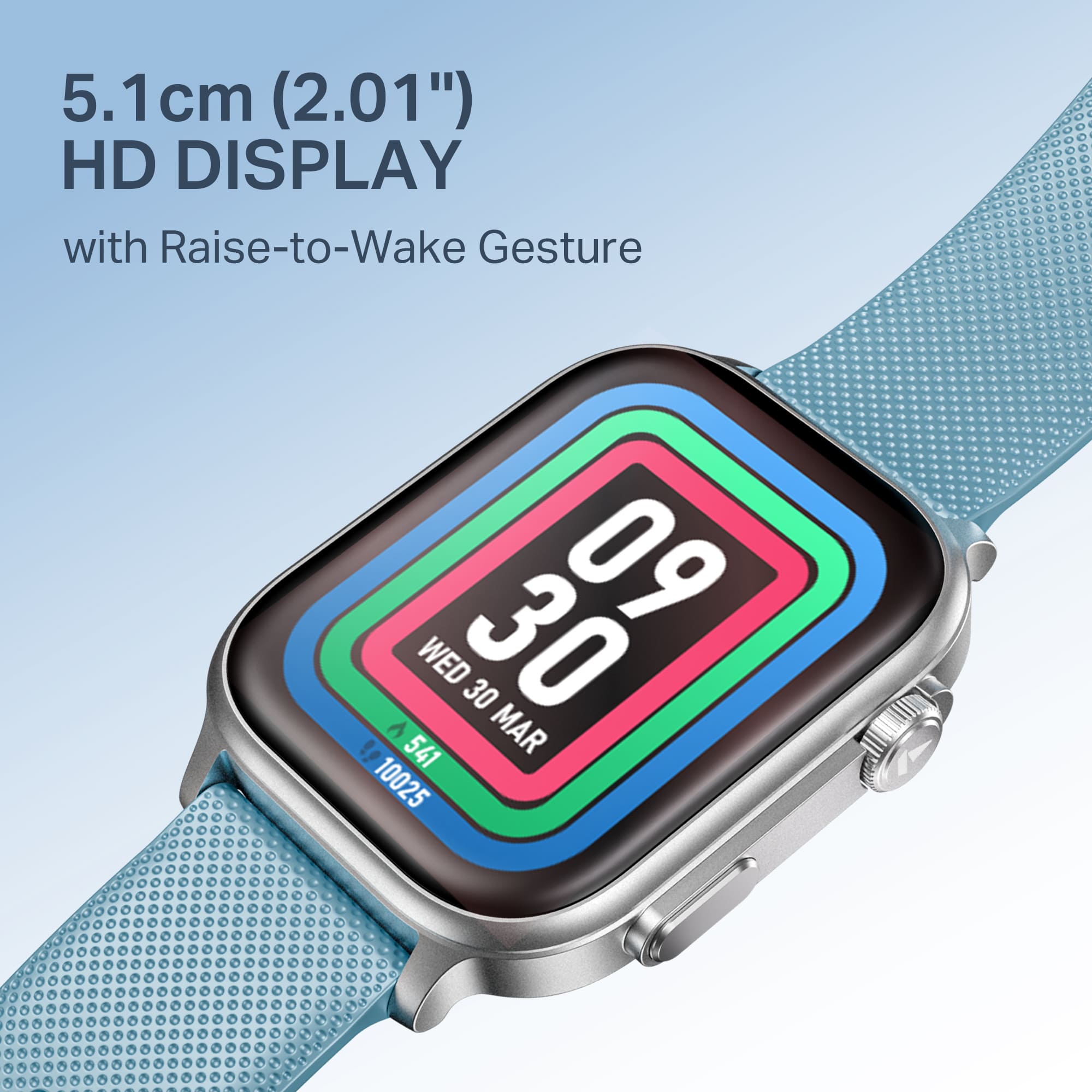 #Color_Sky Blue boAt Storm Infinity Max Smartwatch