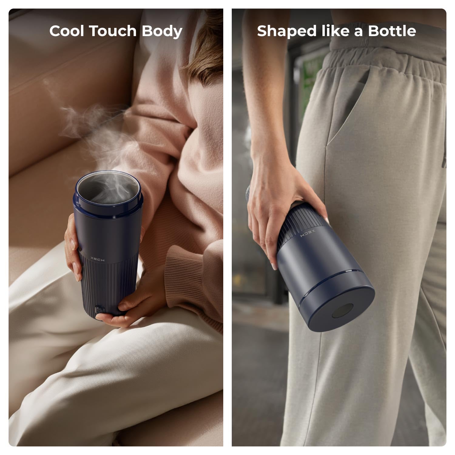 XECH Electric Kettle 700ml | Mini Travel Kettles with Rapid Boil, Cool-Touch ABS Body, 500W Tea Boiler, Coffee & Instant Meals | Compact Hot Water Kettle (Hydroboil PRO)