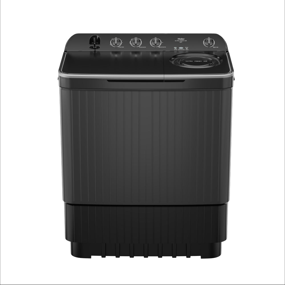 Haier HTW100-196BK 10 Kg Semi Automatic Top Load Washing Machine