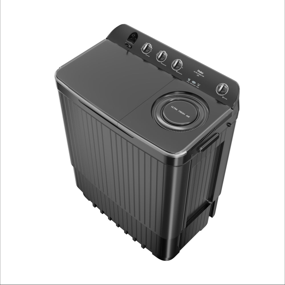 Haier HTW100-196BK 10 Kg Semi Automatic Top Load Washing Machine