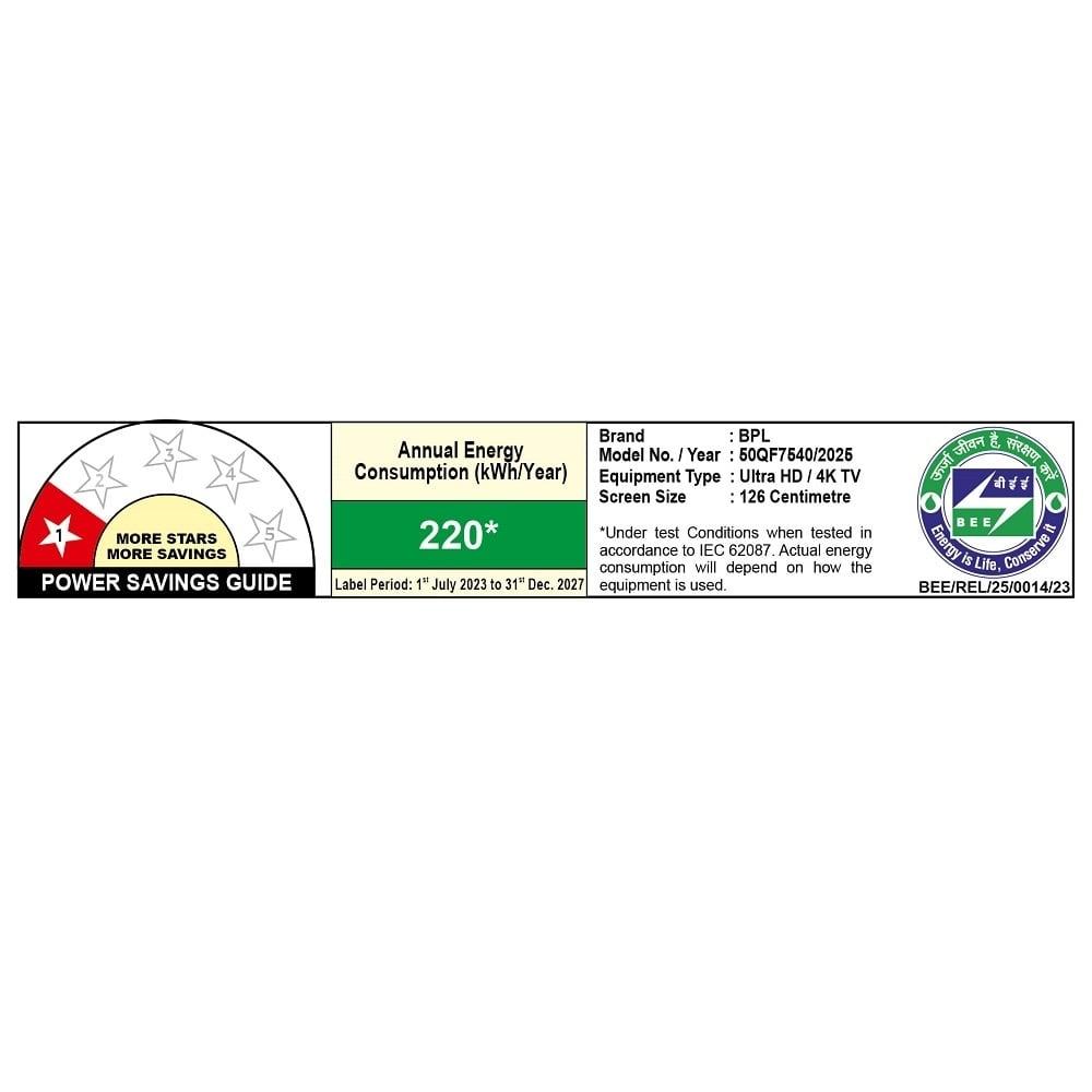 BPL 50 inch QLED Home Theatre TV