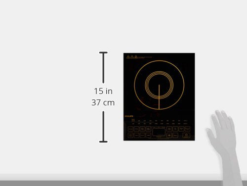 Philips Viva Collection Hd4938/01 2100 Watt Glass Induction Cooktop With Sensor Touch & Full Crystal Glass (Black)