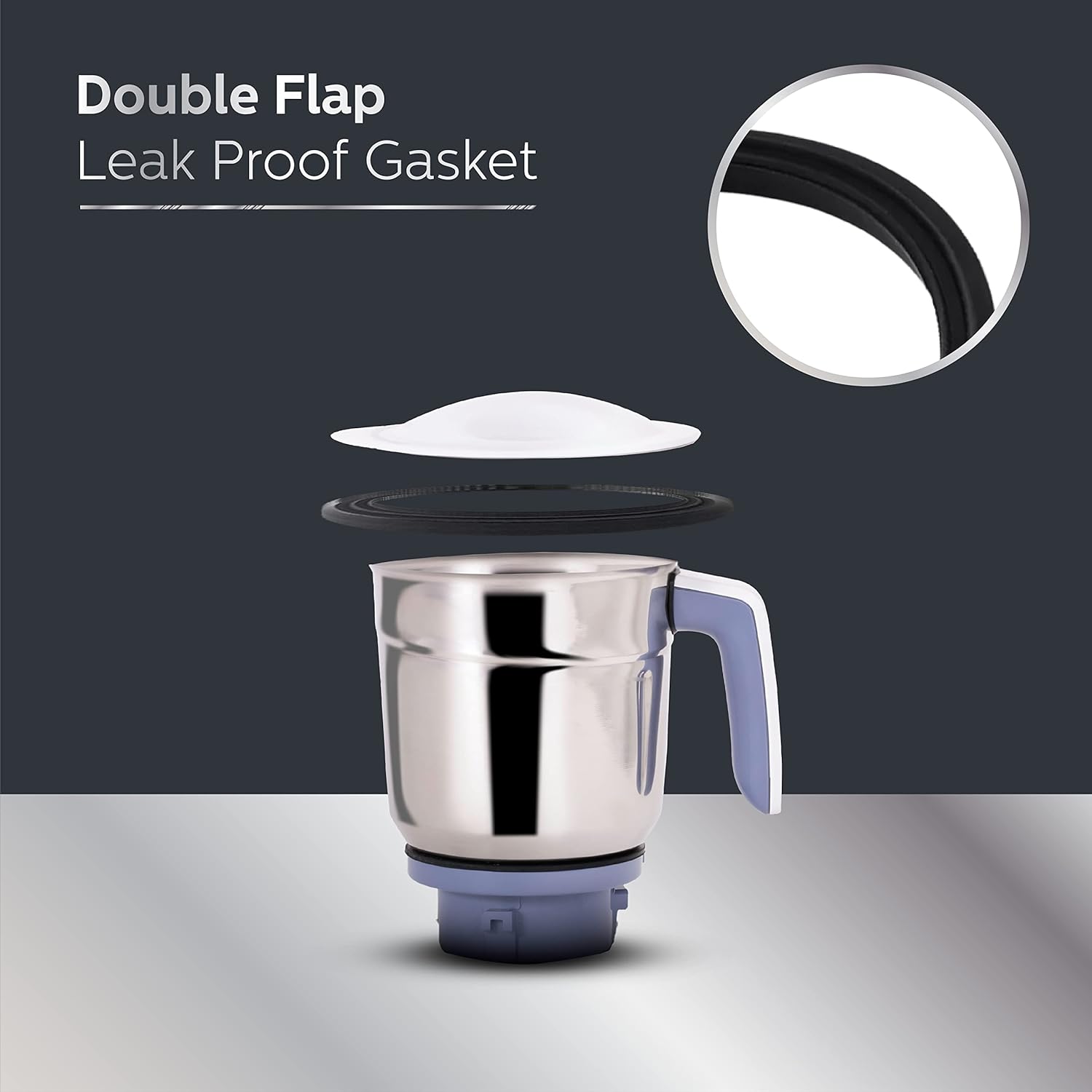 Philips Viva Collection HL7701/00 Mixer Grinder- 750 Watts- 4 Jars (Elegant Lavender and White)
