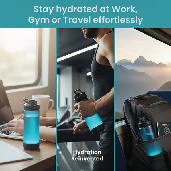 #Color_Grey Aquaminder Smart Water Bottle