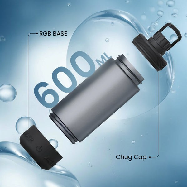 #Color_Grey Aquaminder Smart Water Bottle