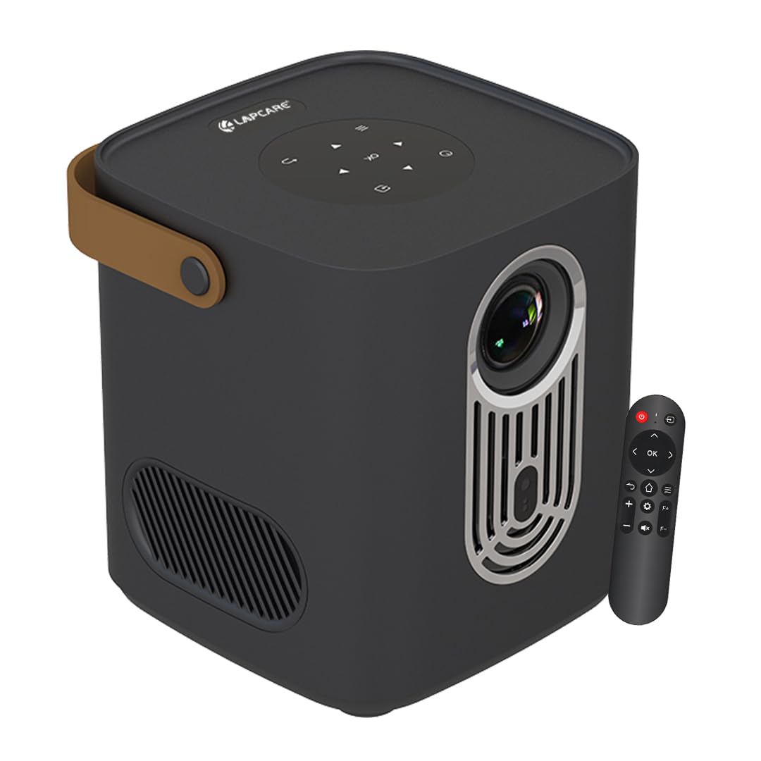 LAPCARE Laplay Llp-006 85W Fully Automatic 6500 Lumens Projector with 1920X1080 Fhd&4K|Auto Focus|Dual Band WiFi (2.5Ghz+5Ghz),Quad Core Processor|in-Built 5W X 2 Speaker|Led Lamp|Dust Proof,Black