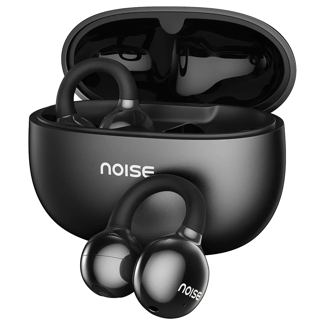 Noise Newly Launched Air Clips Wireless Open Ear Earbuds with Chrome Finish- AirWaveβ’ Technology-Up-to 40H Playtime- Dual Device Pairing- Quad Mic with ENC-12mm Driver-BTv5.4 Noise Newly Launched Air Clips Wireless Open Ear Earbuds with Chrome Finish- AirWaveβ’ Technology-Up-to 40H Playtime- Dual Device Pairing- Quad Mic with ENC-12mm Driver-BTv5.4