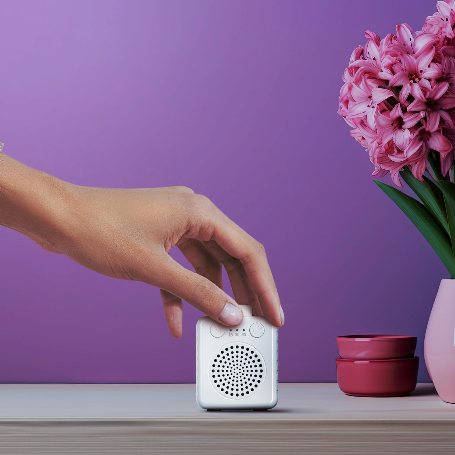 Sleep by Saregama Carvaan - Portable White Noise Player with 20 Soothing Sounds for Better Sleep, Stress Relief, Relax Mind and Body| Rechargable, Auto Timer