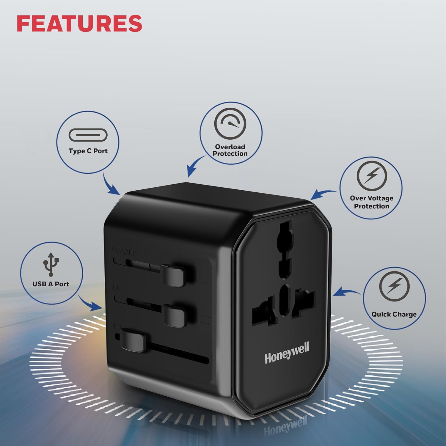 #Honeywell Universal Travel Adapter 3-in-1