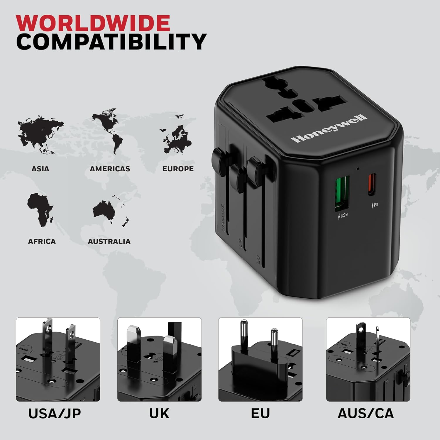 #Honeywell Universal Travel Adapter 3-in-1