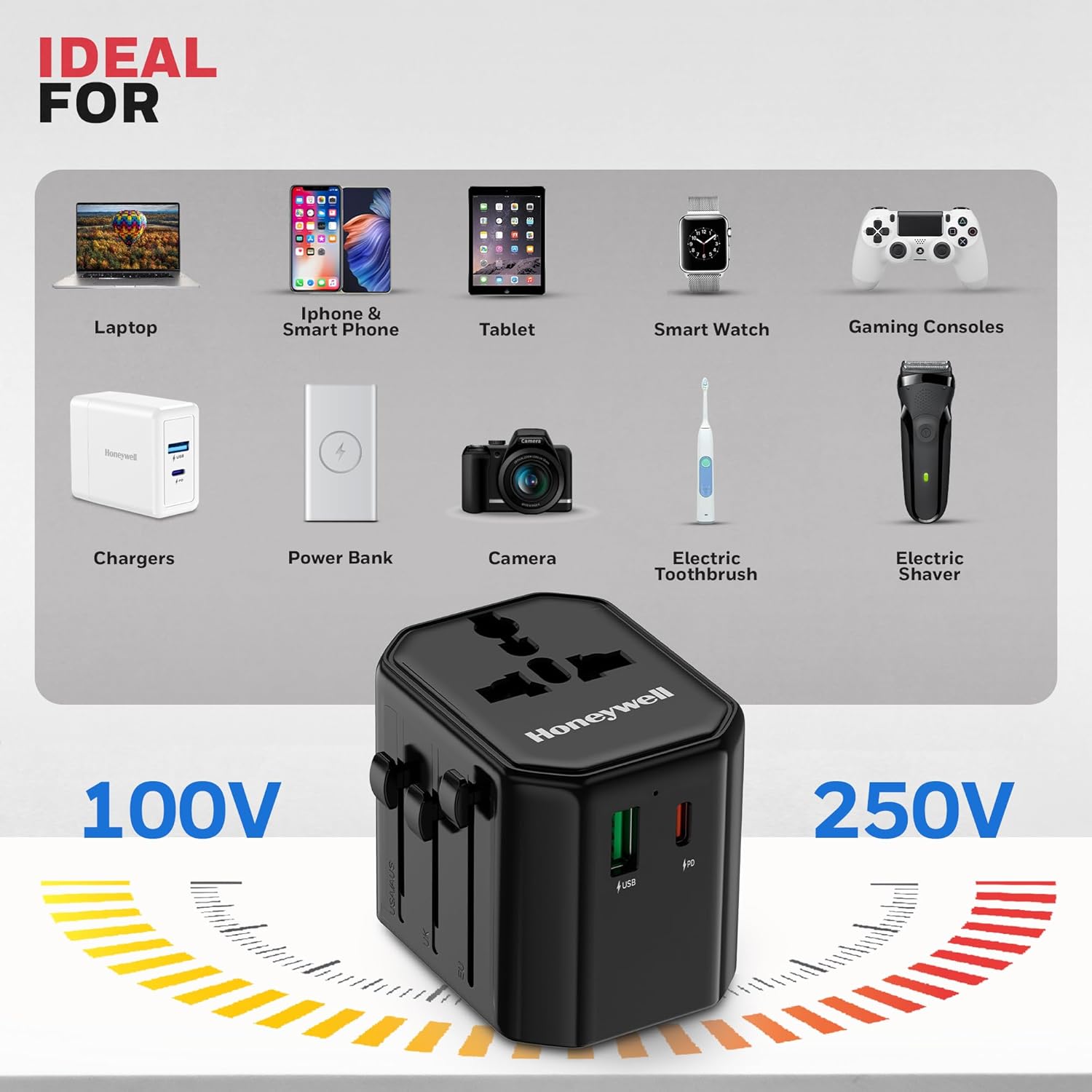 #Honeywell Universal Travel Adapter 3-in-1