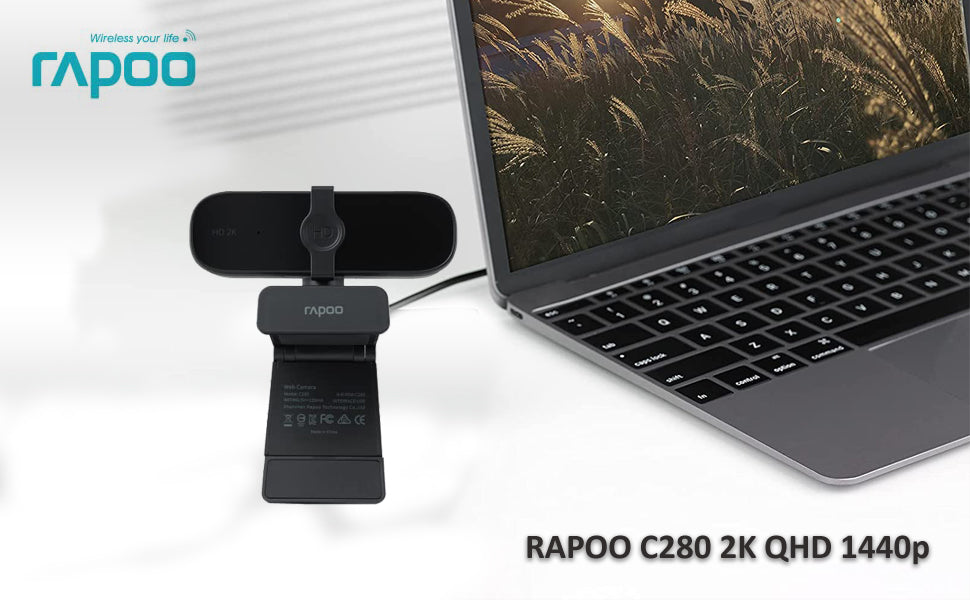 Rapoo C280 Quad HD Webcam with Privacy Cover