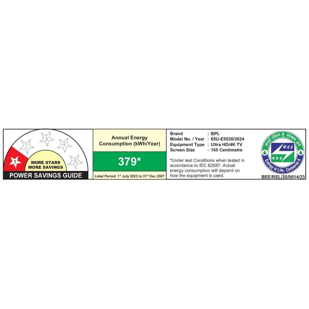 BPL 65 Inch QLED 4K Smart TV