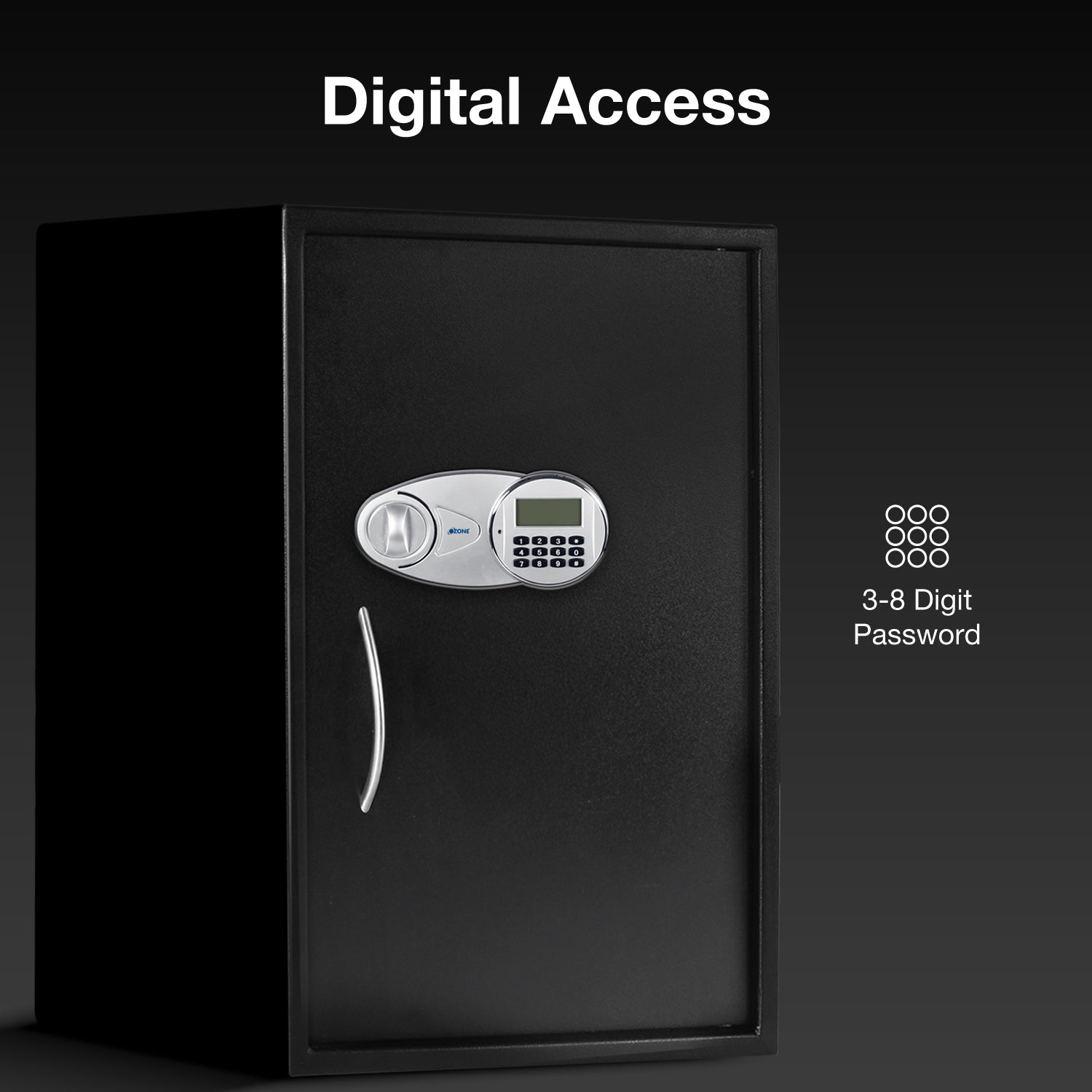 Black Ozone 95.4 Litres Digital Safe Locker