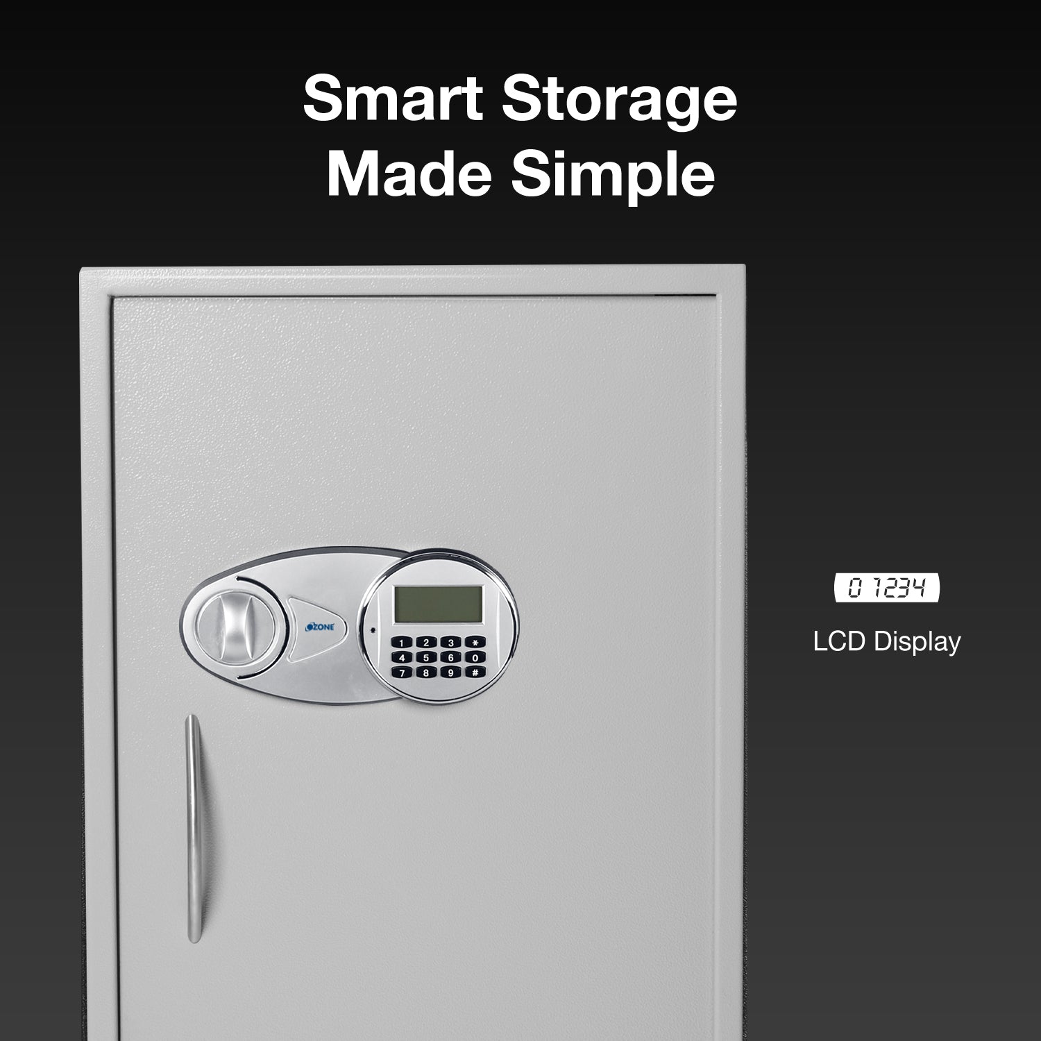 Grey Ozone 95.4 Litres Digital Safe Locker