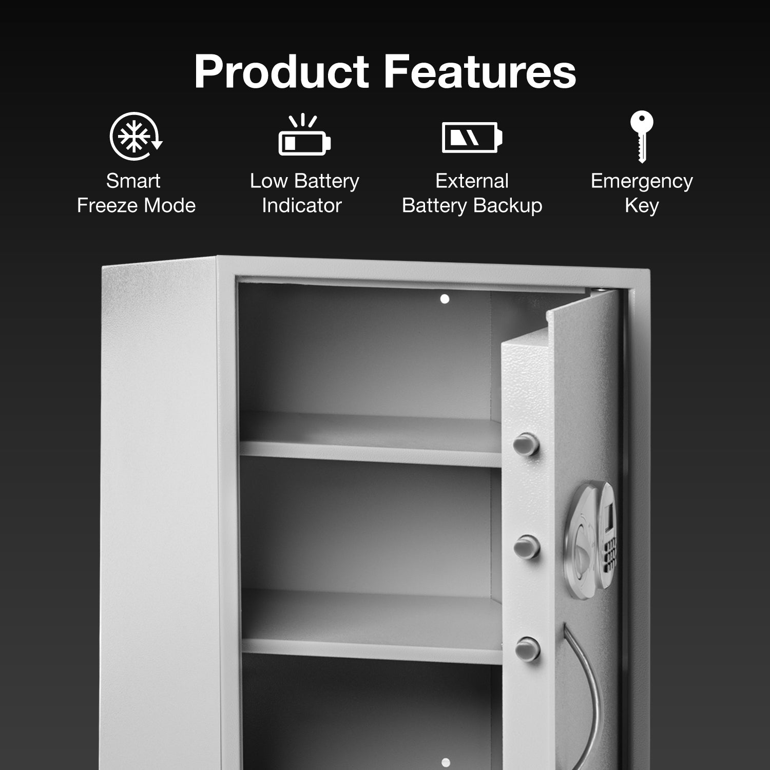 Grey Ozone 95.4 Litres Digital Safe Locker