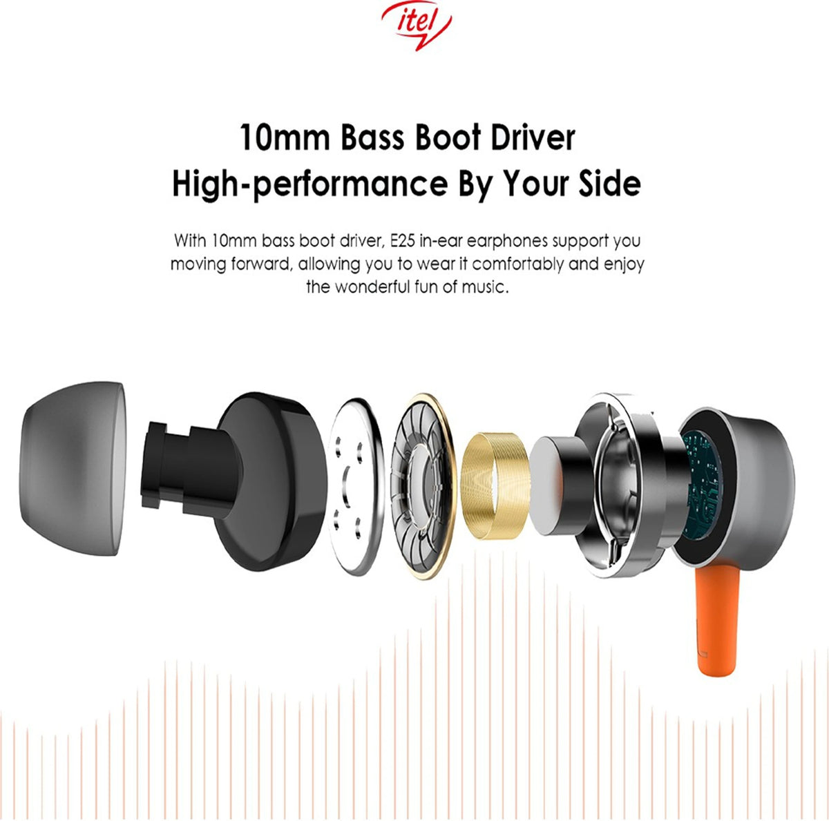 itel IEP-25 Wired Earphones with 10mm Drivers Vijay Telecom
