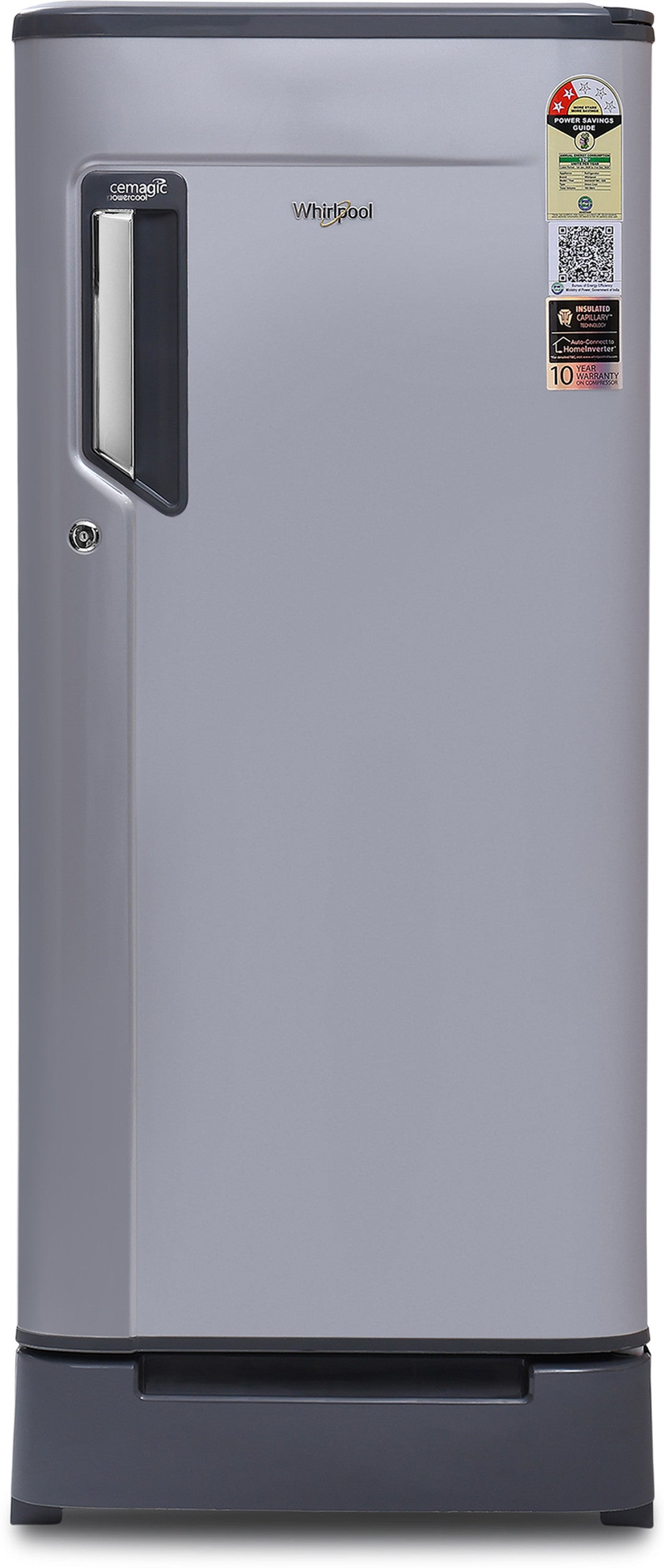 Whirlpool 184L 2 Star Single Door Refrigerator