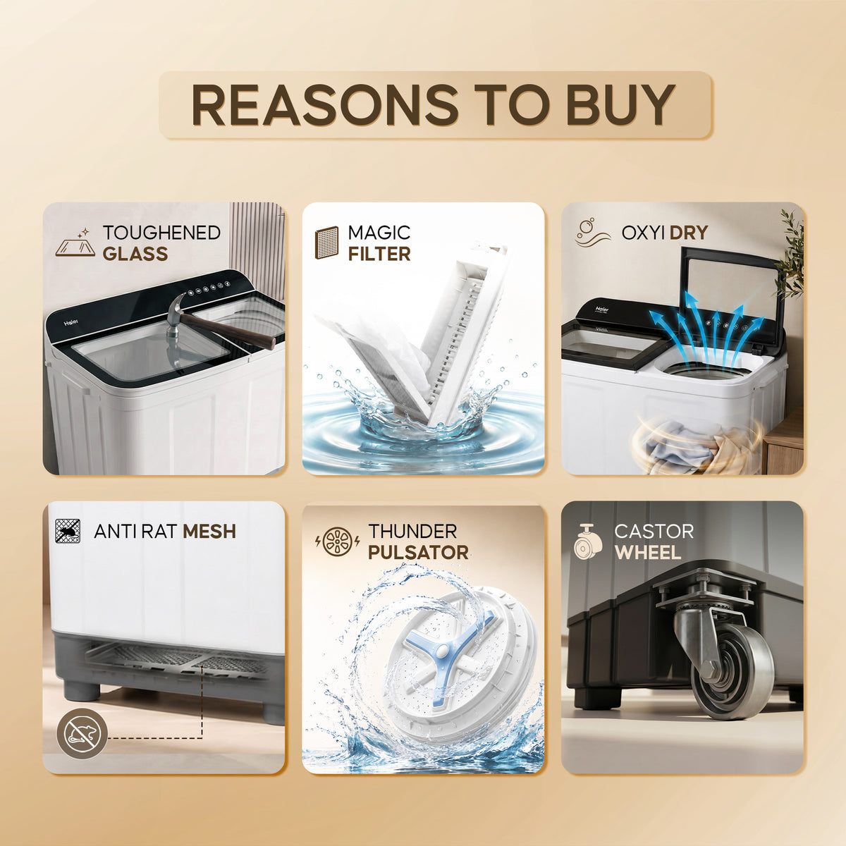 Haier HTW105-178BLN 10.5 Kg Washing Machine