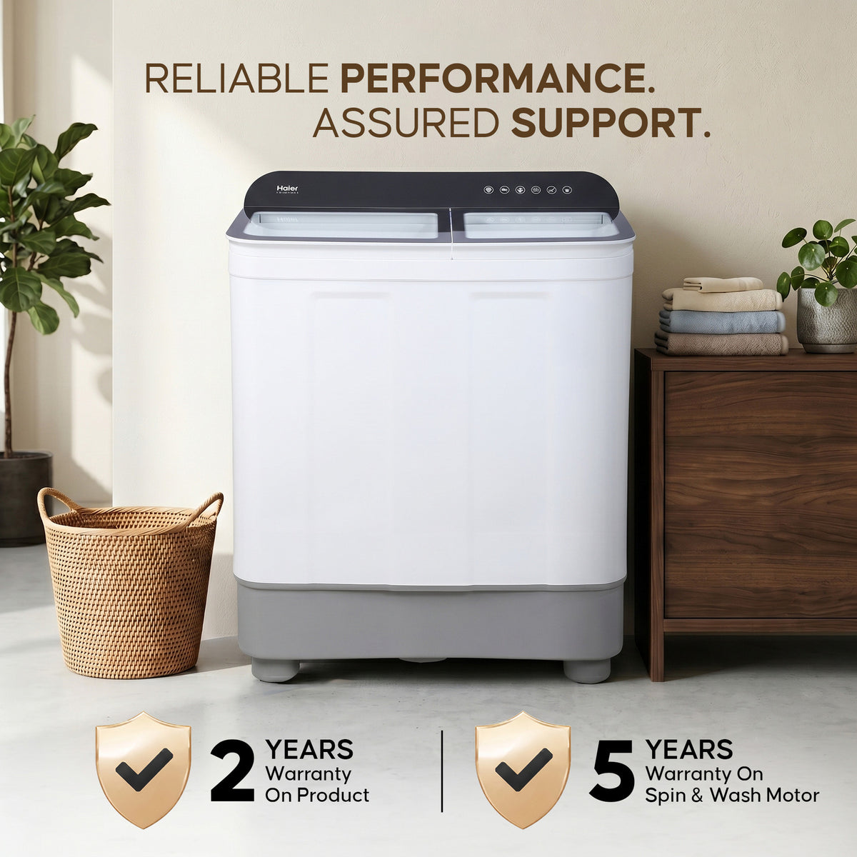 Haier HTW105-178BLN 10.5 Kg Washing Machine