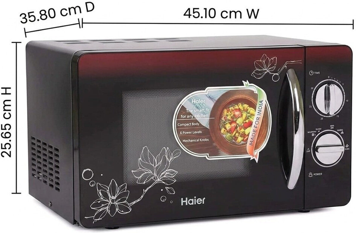 Haier 20L Black Solo Microwave